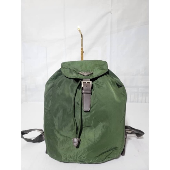 Authentic PRADA Tessuto Backpack Nylon Army Green - Picture 1 of 14